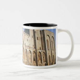 View of the entrance facade of the Palace (photo) Two-Tone Coffee Mug