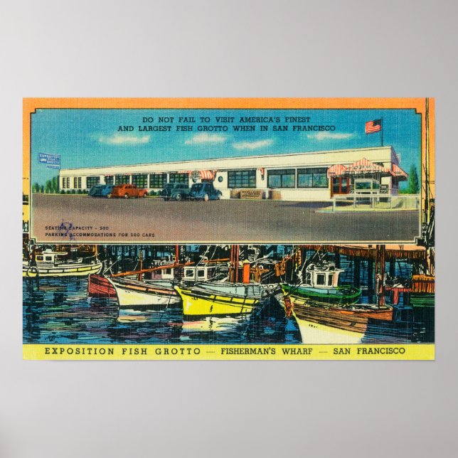 View of the Exposition Fish Grotto Poster (Front)