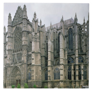 View of the exterior, begun 1225 (photo) ceramic tile