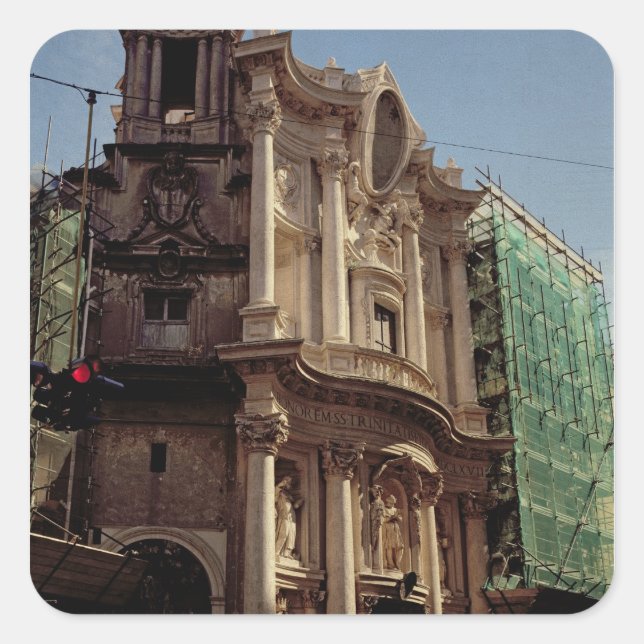 View of the exterior fa�ade square sticker (Front)