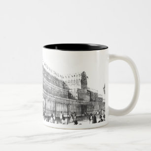 View of the Exterior of the Crystal Palace Two-Tone Coffee Mug