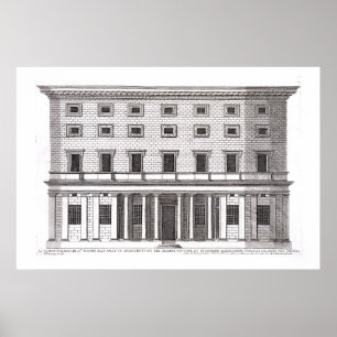 View of the facade of Palazzo Massimi alla Valle, Poster