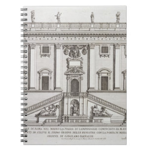 View of the facade of Palazzo Senatorio in Piazza Notebook