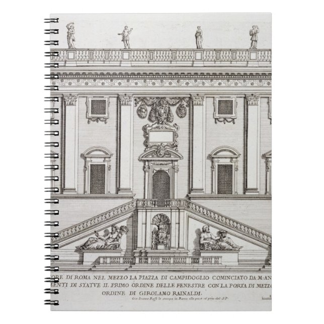 View of the facade of Palazzo Senatorio in Piazza Notebook (Front)