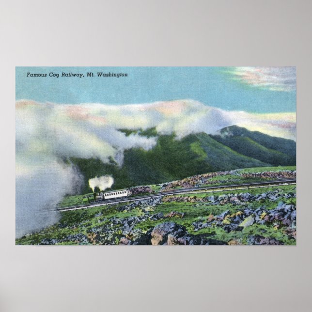 View of the Famous Cog Railway Poster (Front)