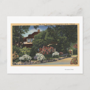 View of "the Farm," Carole Lombard's House Postcard