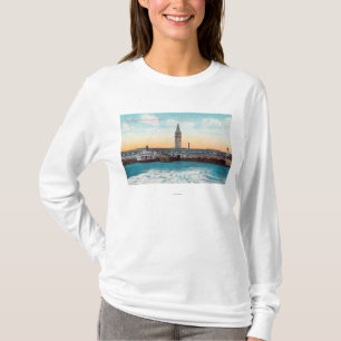 View of the Ferry Slips and Tower T-Shirt