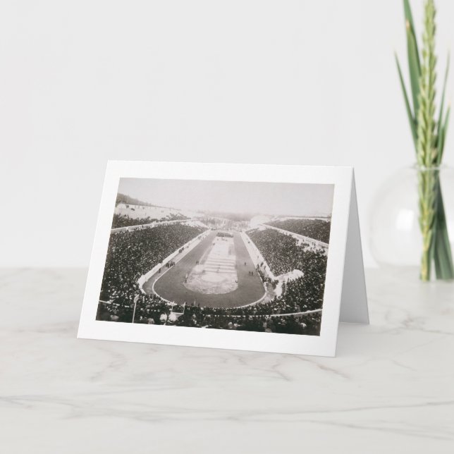 View of the first official Olympic Games in Athens Card (Front)