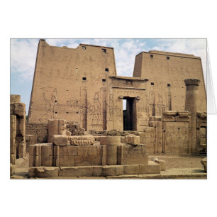 View of the first pylon of the Temple of Horus