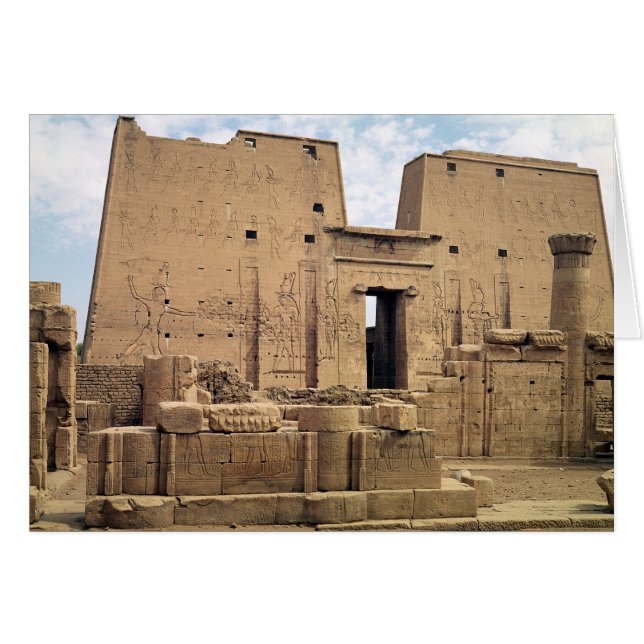 View of the first pylon of the Temple of Horus (Front Horizontal)