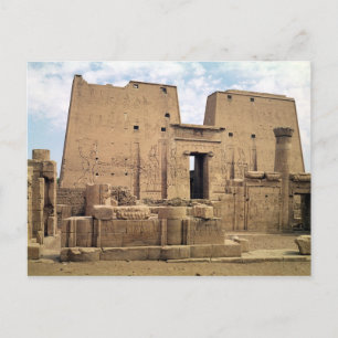 View of the first pylon of the Temple of Horus Postcard