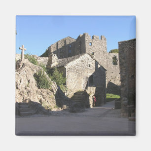 View of the fortified church built by the Knights Magnet