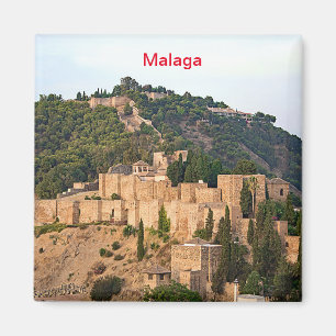View of the fortress of Alcazaba in Malaga Magnet