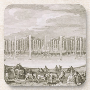 View of the Fountain of Neptune, Versailles (engra Coaster