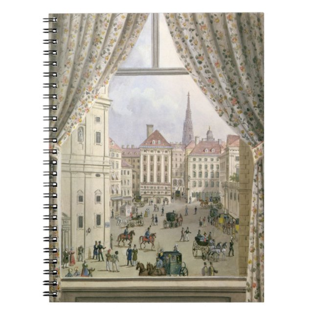 View of the Freyung, Vienna, 1825 (gouache on pape Notebook (Front)