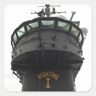 View of the front section of the superstructure square sticker