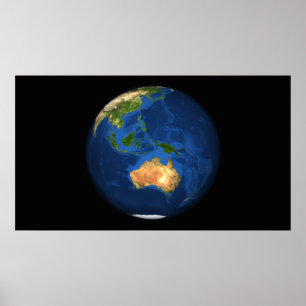 View of the full Earth showing Indonesia, Ocean Poster