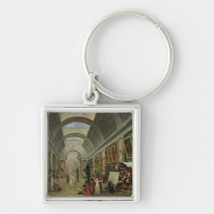View of the Grand Gallery of the Louvre, 1796 Key Ring