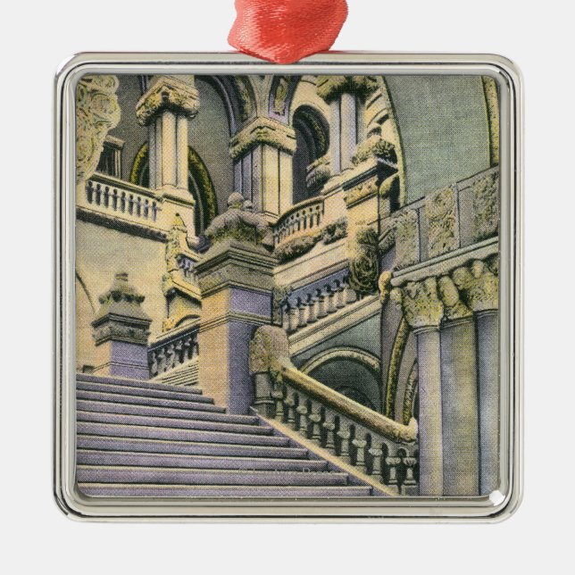 View of the Grand Staircase Metal Ornament (Front)