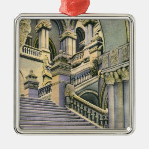 View of the Grand Staircase Metal Ornament