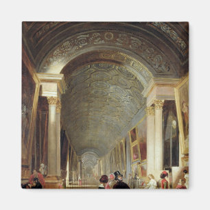 View of the Grande Galerie of the Louvre, 1841 Magnet