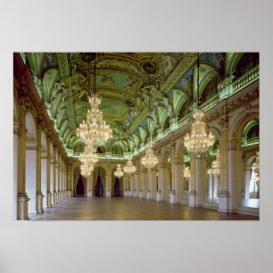 View of the Grande Salle des Fetes, after 1871 Poster