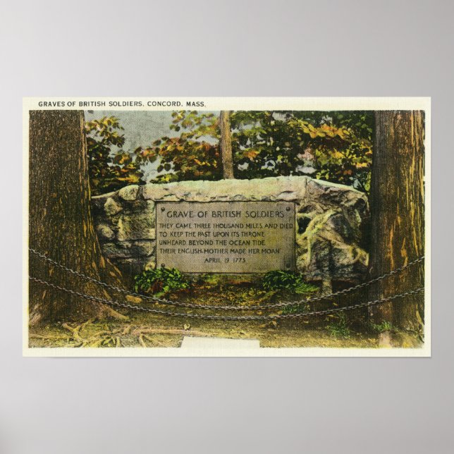 View of the Grave of British Soldiers Poster (Front)