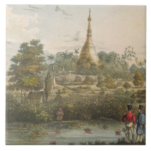 View of the Great Dagon Pagoda at Rangoon from the Ceramic Tile