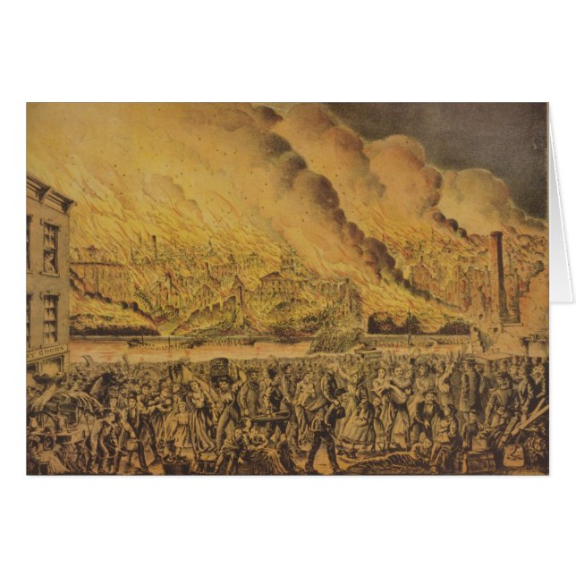 View of the Great Fire of Chicago (Front Horizontal)