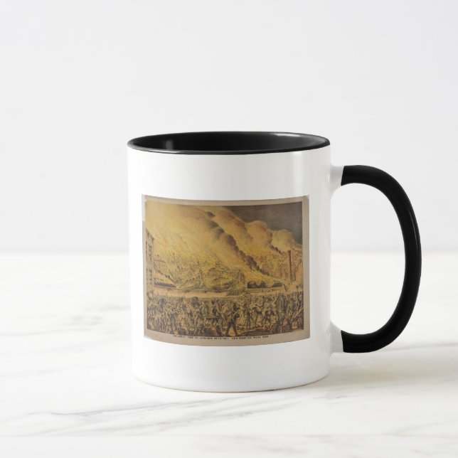 View of the Great Fire of Chicago Mug (Right)
