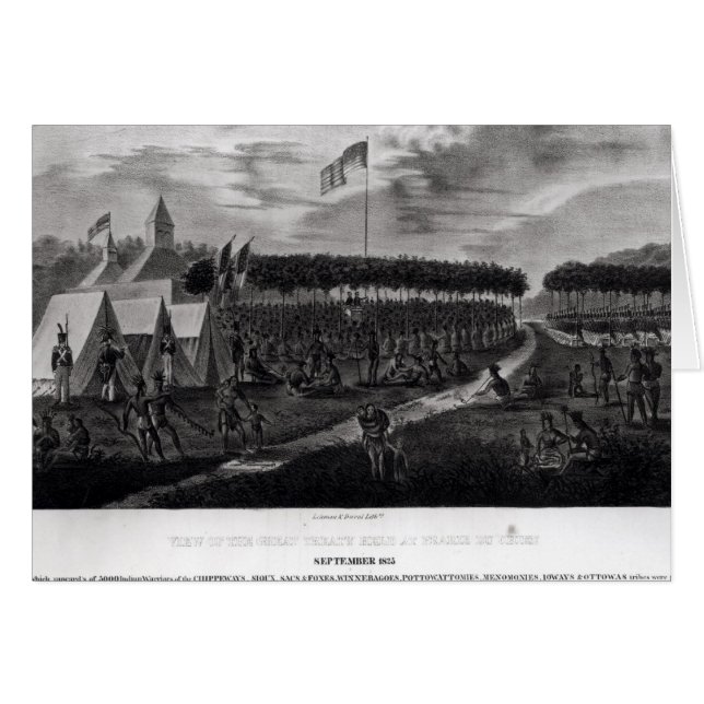View of the Great Treaty Held at Prairie du (Front Horizontal)