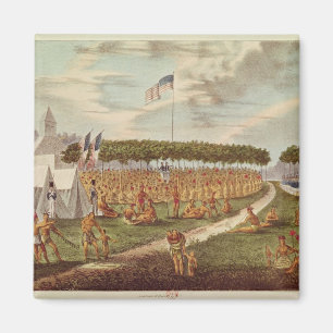 View of the Great Treaty Held at Prairie du Magnet
