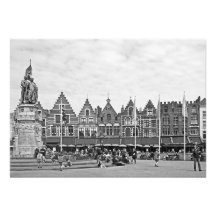 View of the Grote Markt in Bruges