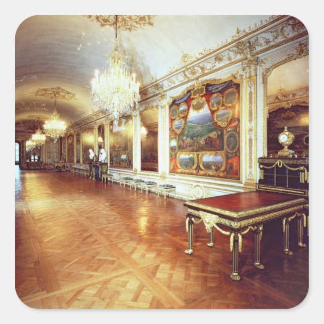 View of the Hall of Battles Square Sticker (Front)