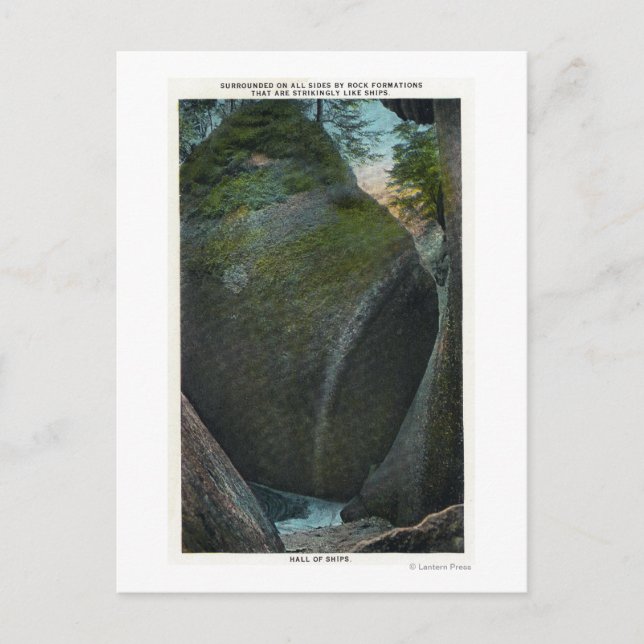 View of the Hall of Ships, Rock Formations Postcard (Front)