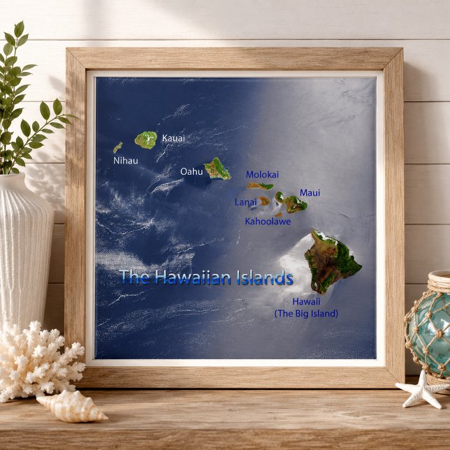 View of the Hawaiian Islands Ceramic Tile (View of the Hawaiian Islands Ceramic Tile)