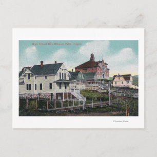 View of the High School Hill, Residences Postcard