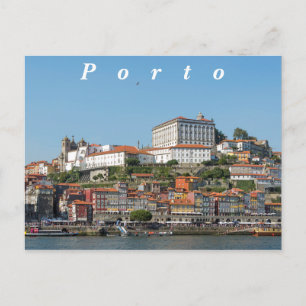View of the historical part of Porto. Postcard