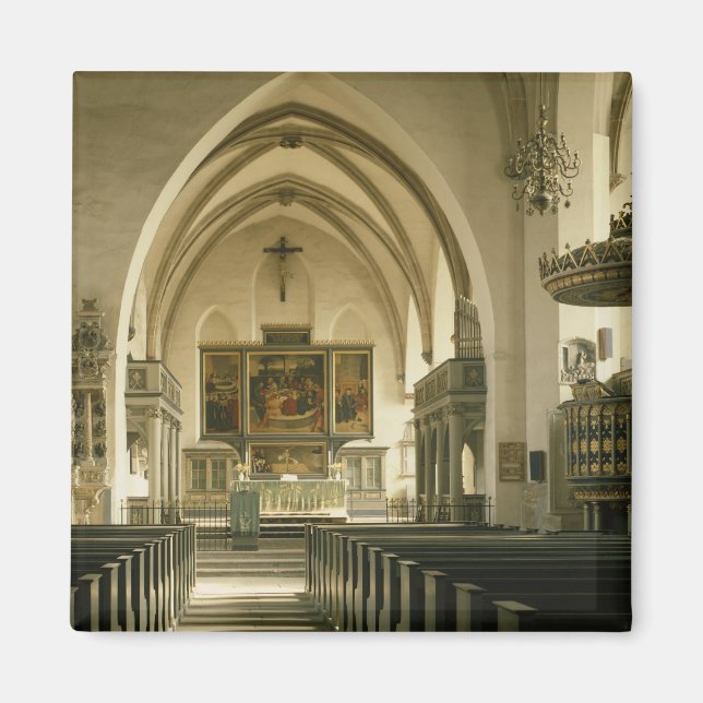 View of the interior of the church with magnet (Front)
