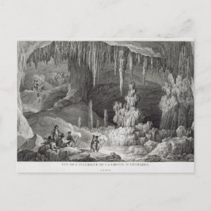 View of the Interior of the Grotto of Antiparos, e Postcard