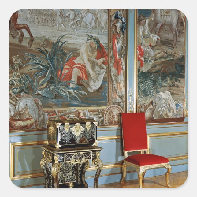 View of the interior of the third stateroom square sticker (Front)