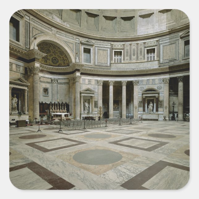 View of the interior square sticker (Front)