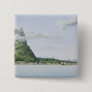 View of the Island of Bora Bora, from 'Voyage auto 15 Cm Square Badge