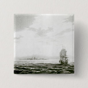 View of the Island of Tappanooly 15 Cm Square Badge
