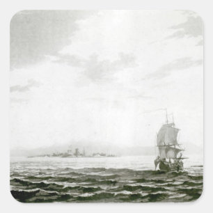 View of the Island of Tappanooly Square Sticker