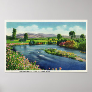 View of the Israel River & the Presidential Rang Poster
