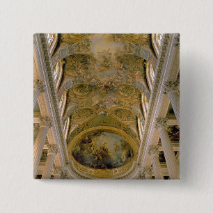 View of the King's Gallery and vaulted ceiling dep 15 Cm Square Badge