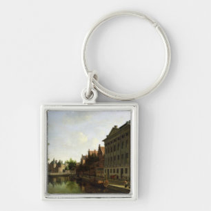 View of the Kloveniersburgwal in Amsterdam Key Ring