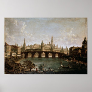 View of the Kremlin and the Kamenny Bridge Poster