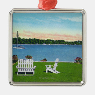 View of the Lake Metal Ornament